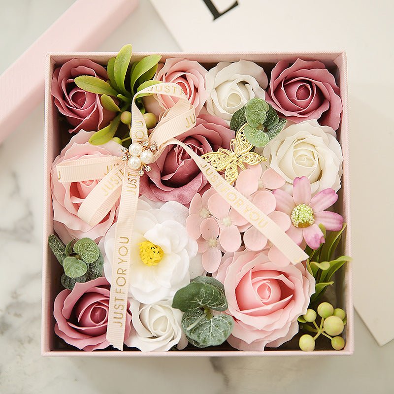 💎新品上架【梨花瑪雅】🌹浪漫玫瑰花香皂開窗禮盒附提袋🎀(4款可選)