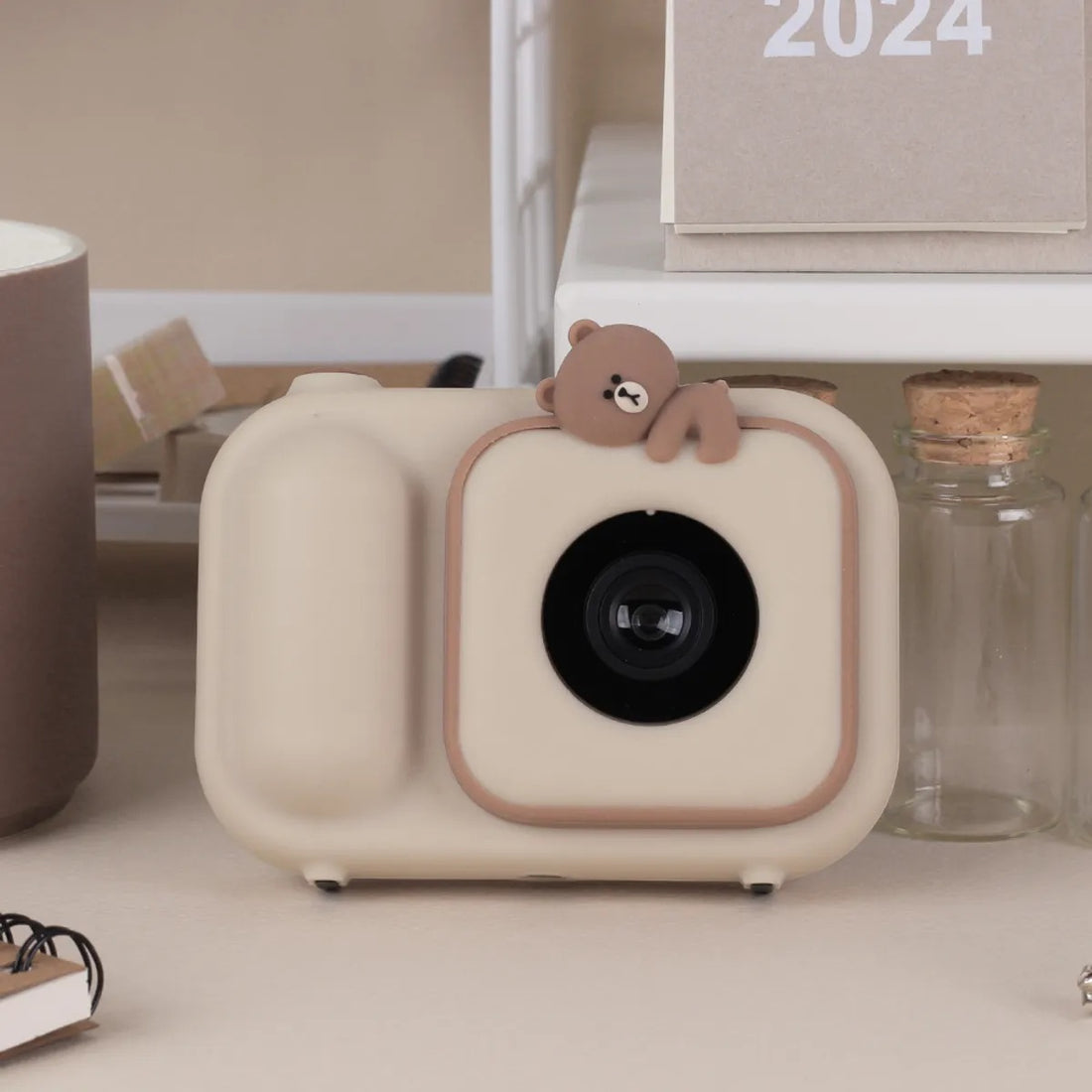 💜新品上架【梨花娘】韓國AKARACHI😍LINE FRIENDS正版聯名雄大VS.莎莉兒童復古相機前後鏡頭可錄影附腳架附配件全套組