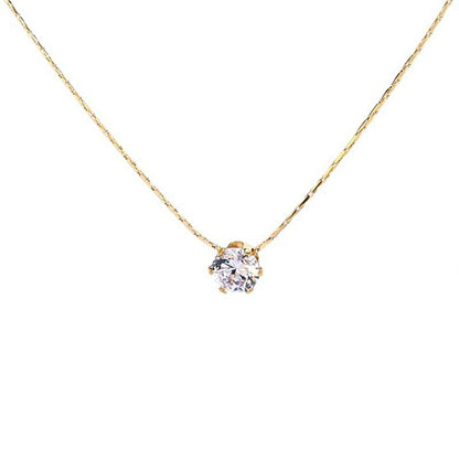 🆕新品上架【梨花瑪雅】專屬於妳💎精緻極細輕奢鎖骨鋯石單鑽項鍊(2色)💕