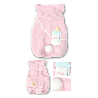 💕新品上架【梨花娘總代理】日本品牌DULCE｜🍼立體耳朵連帽奶瓶寶寶保暖寵物服飾