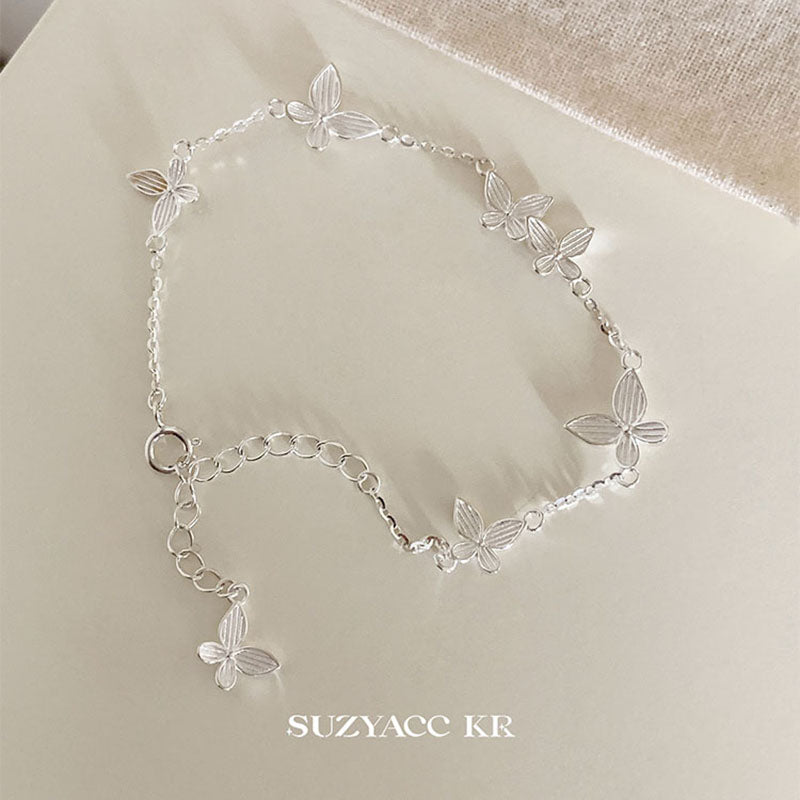 🆕新品上架【梨花瑪雅】💖如夢似幻浪漫優雅純銀蝴蝶手鍊💕