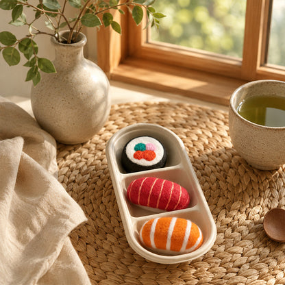 🎀新品上架【LIHUA MAYA】🍣專屬貓咪雙薄荷手工羊毛氈日式握壽司｜貓薄荷×木天蓼 貓咪療癒玩具(預購7~14天)