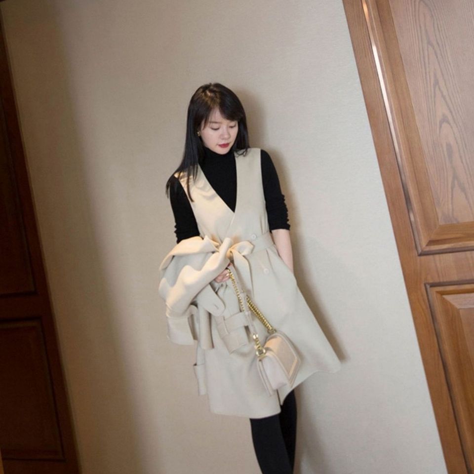 🆕新品上架💖【梨花瑪雅】氣質優雅兩件式短版西裝時尚背心洋裝大衣💕