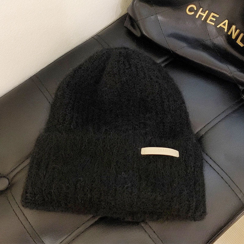 🆕新品上架💖【梨花瑪雅】💕韓系秋冬百搭毛線編織保暖堆堆帽(3色)