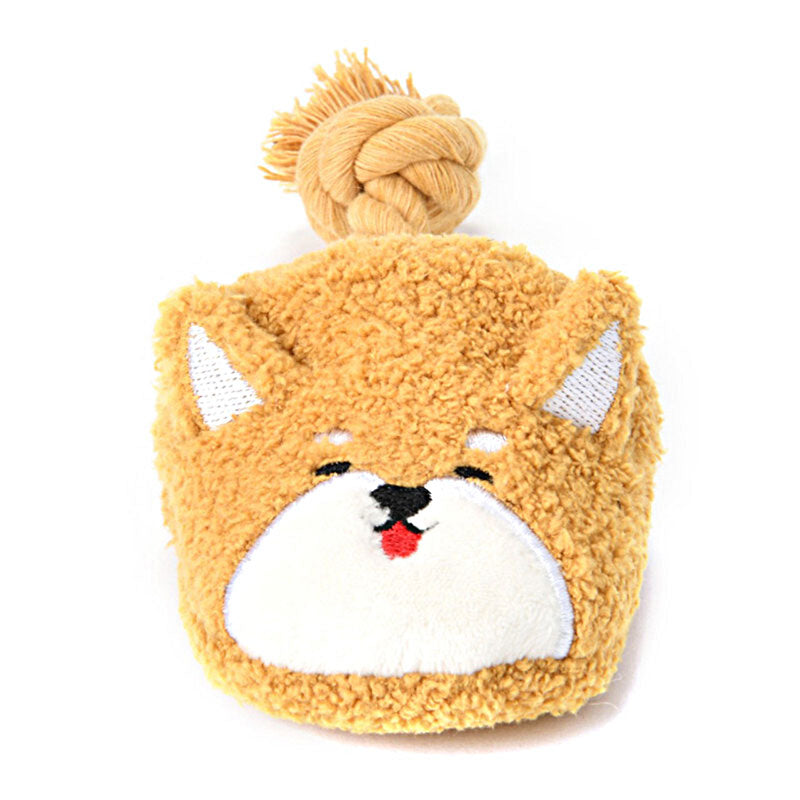 日本新品上架【梨花娘】🐾Solgra 🐶軟綿綿狗狗拖鞋造型繩結玩具 (柴犬/比熊/雪納瑞/貴賓)