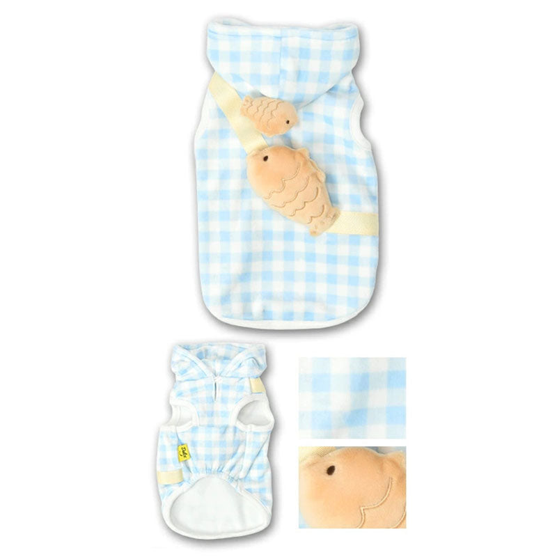 💕新品上架【梨花娘總代理】🎌日本品牌DULCE｜鯛魚燒格紋保暖連帽衣