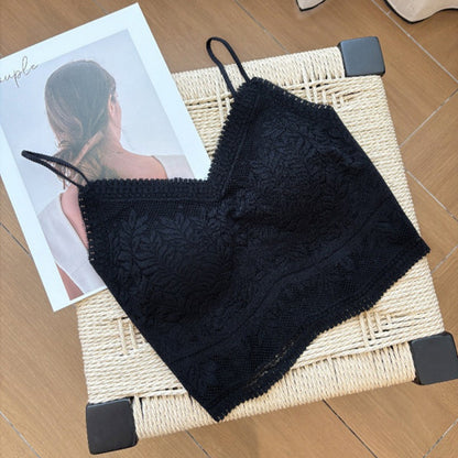 💖新品上架【梨花瑪雅】實拍選品絕美法式蕾絲附胸墊內搭小可愛(4色)