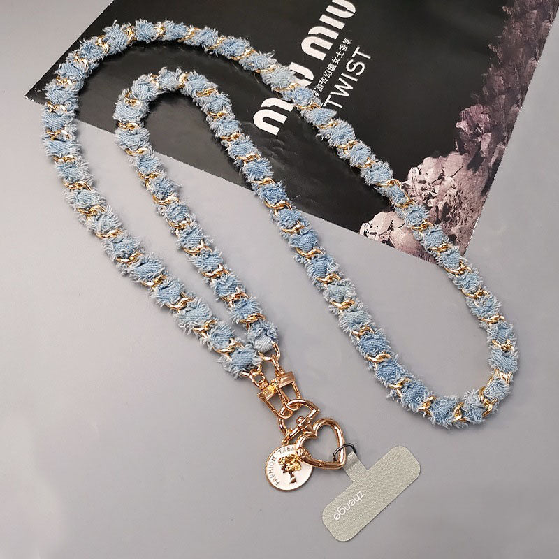 新品上架【梨花瑪雅】💖優雅氣質經典小香風精品愛心釦手機吊繩💕✨