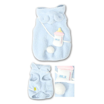 💕新品上架【梨花娘總代理】日本品牌DULCE｜🍼立體耳朵連帽奶瓶寶寶保暖寵物服飾