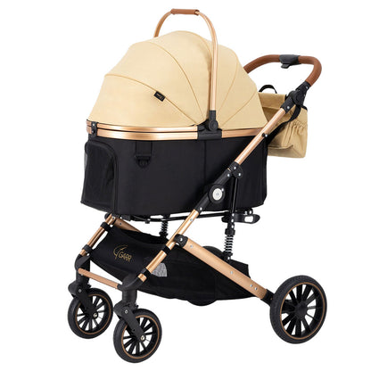 💜新品上架【梨花娘總代理】韓國 GARR Premium 高階寵物推車｜一鍵收車・大輪避震・豪華配件組