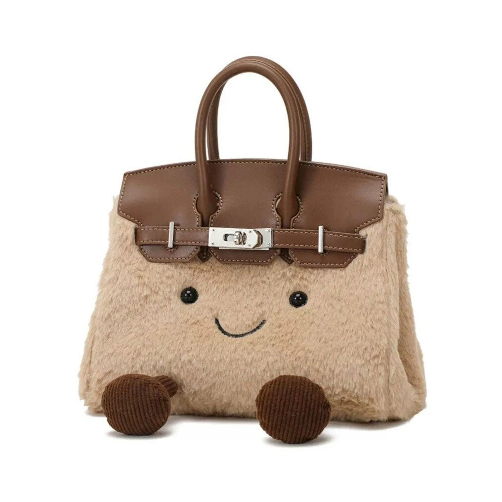 🆕新品上架💖【梨花瑪雅】💕超萌超Q超柔超療癒皮質感毛絨斜跨手提方包💖💖