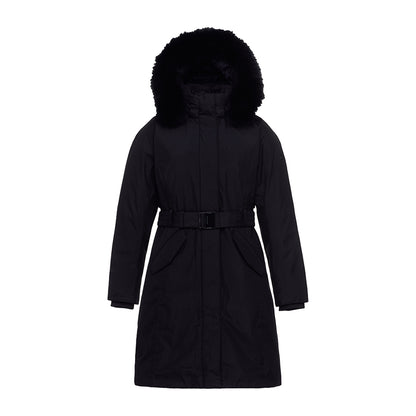 🆕新品上架【梨花娘】韓國品牌BLACKYAK IU代言狐狸毛領長款釦環腰帶極地羽絨外套(4色)