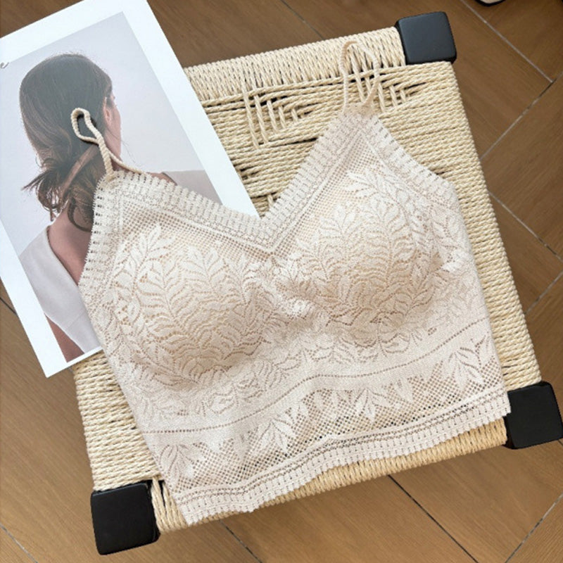 💖新品上架【梨花瑪雅】實拍選品絕美法式蕾絲附胸墊內搭小可愛(4色)