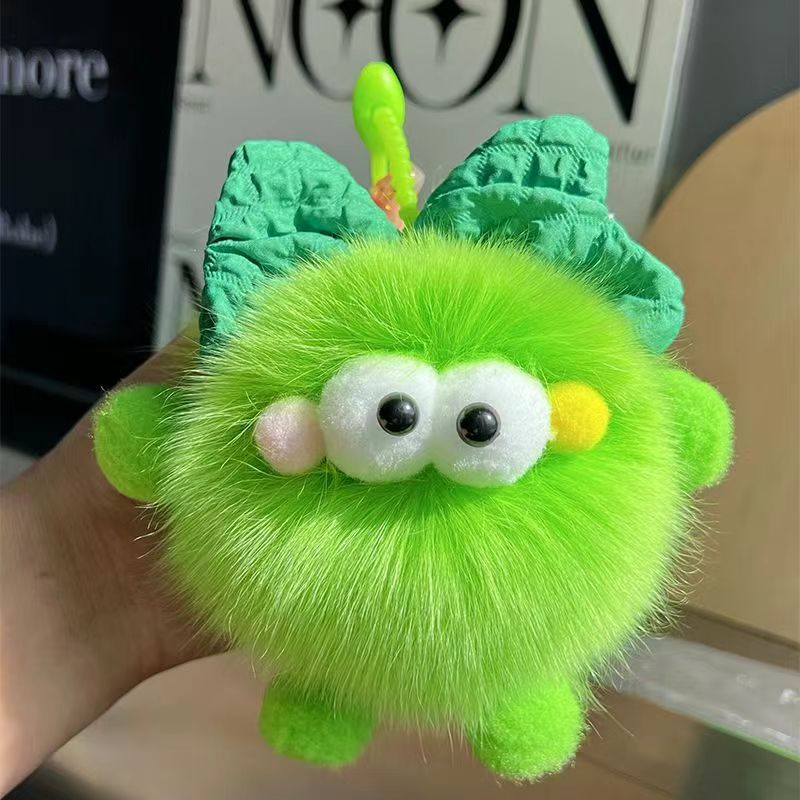 🆕新品上架💖【梨花瑪雅】💕超萌超Q超柔超療癒狐狸毛小煤球掛飾💖💖