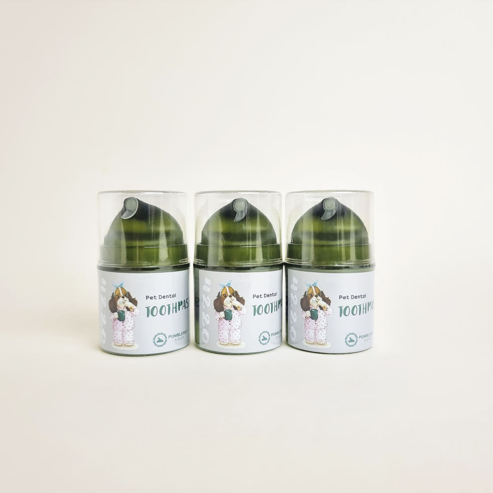 💜新品上架【梨花娘】🫧韓國PUMBLEPET 🌿清新口氣，去除牙垢，寵物狗狗潔齒食品級真空瓶牙膏50ml(犬貓適用)