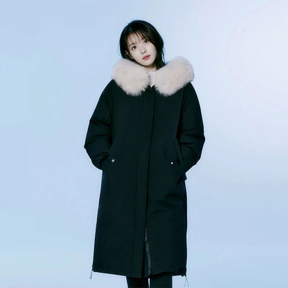 🆕新品上架【梨花娘】暢銷款TOP.2🔥韓國品牌BLACKYAK IU代言狐狸毛領長款極地升級版羽絨外套 (2色)