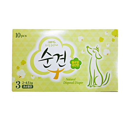 💜新品上架【梨花娘】🌿韓國 순결 天然紙漿訓練期 生理期 寵物尿布 五尺寸可選三盒一組 30入