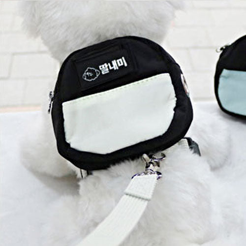 💜新品上架【梨花娘】😍韓國Dokpe 小型犬貓寵物外出拾便收納背包附牽繩三色尺寸S~L