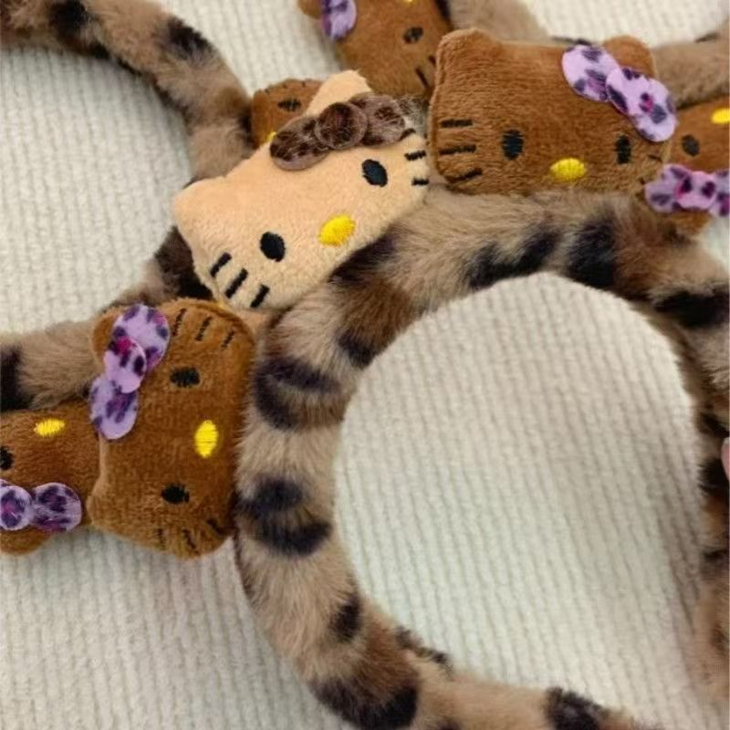 🆕新品上架【梨花瑪雅】🐱秋冬新款可愛蝴蝶結小貓頭絨毛洗臉髮箍(2色)