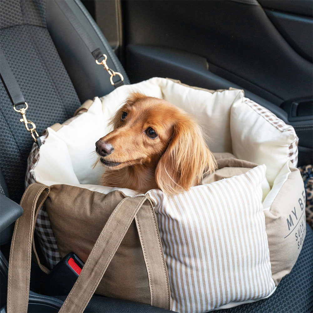 新品上架【梨花娘總代理】🐾日本品牌Solgra 🐶萌寵安全移動車用坐墊｜三合一多功能日系拼接空氣寵物床