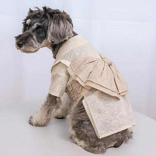 新品上架【梨花娘總代理】🐾日本品牌Solgra 🐶立體蕾絲褶皺和風奢華寵物和服(S~XXL)