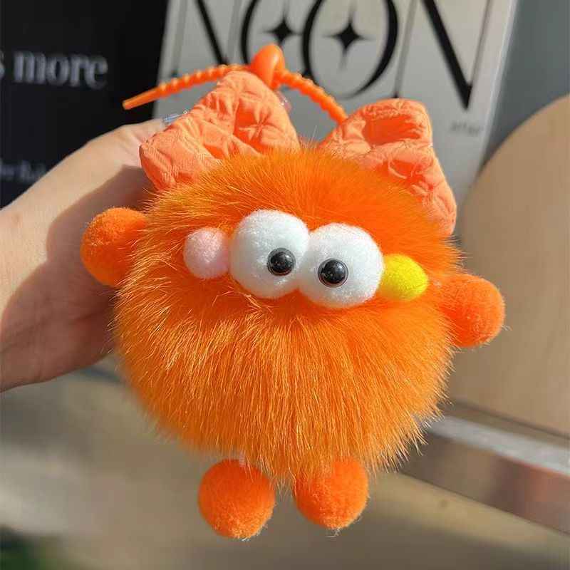 🆕新品上架💖【梨花瑪雅】💕超萌超Q超柔超療癒狐狸毛小煤球掛飾💖💖