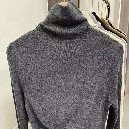 🆕新品上架💖【梨花瑪雅】搭配大衣的高領羊毛針織薄款基本款內搭上衣(7色)