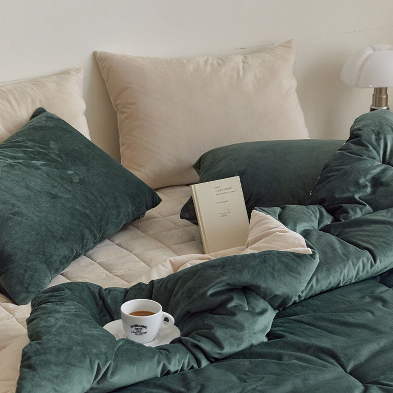 🆕新品上架【梨花娘】冬季飯店🔥韓國品牌MAATILA 雙色特殊超細纖維棉柔軟保暖輕盈被5件套組(單人四件)