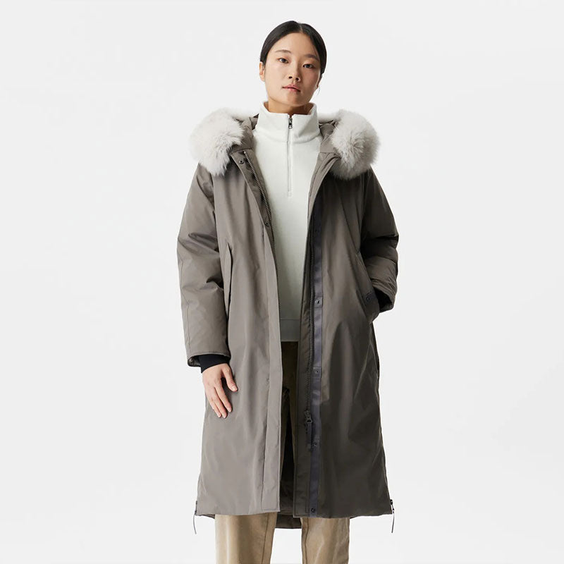 🆕新品上架【梨花娘】暢銷款TOP.2🔥韓國品牌BLACKYAK IU代言狐狸毛領長款極地升級版羽絨外套 (2色)