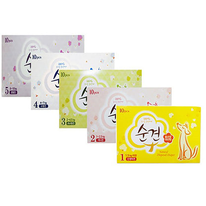 💜新品上架【梨花娘】🌿韓國 순결 天然紙漿訓練期 生理期 寵物尿布 五尺寸可選三盒一組 30入