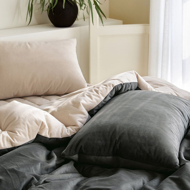 🆕新品上架【梨花娘】冬季飯店🔥韓國品牌MAATILA 雙色特殊超細纖維棉柔軟保暖輕盈被5件套組(單人四件)