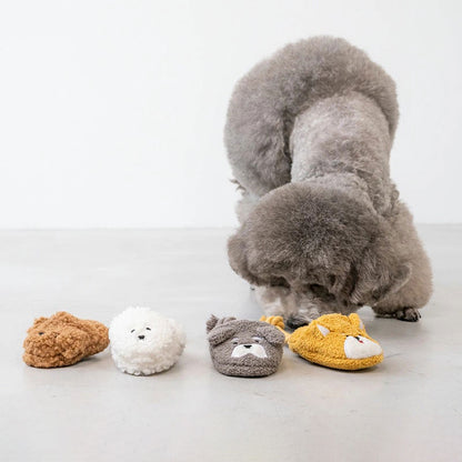 新品上架【梨花娘總代理】🐾日本品牌Solgra🐶軟綿綿狗狗拖鞋造型繩結玩具 (柴犬/比熊/雪納瑞/貴賓)