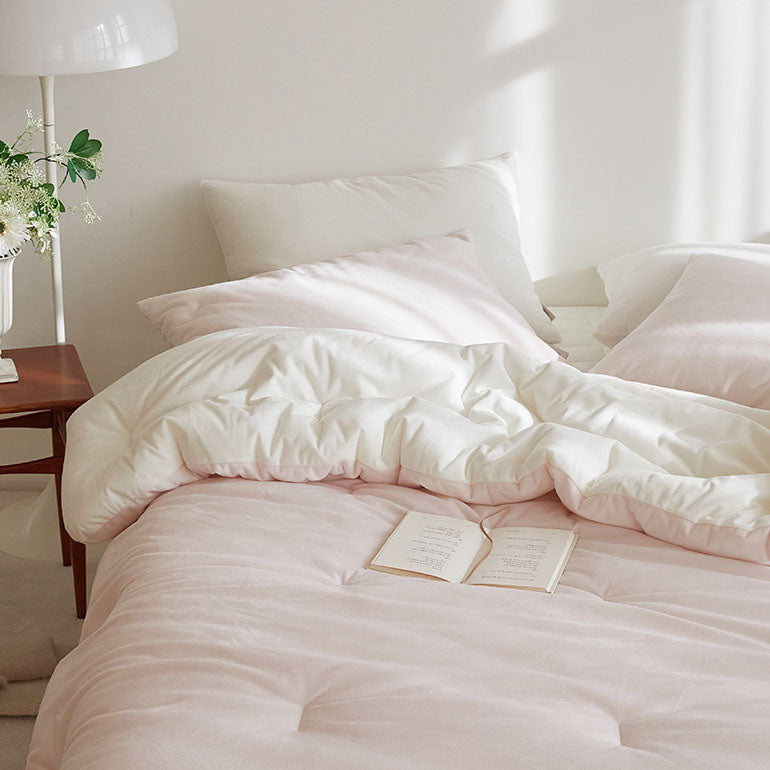 🆕新品上架【梨花娘】冬季飯店🔥韓國品牌MAATILA 雙色特殊超細纖維棉柔軟保暖輕盈被5件套組(單人四件)