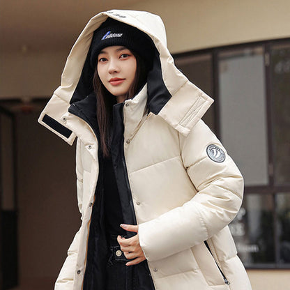 🆕新品上架💖【梨花瑪雅】🔥連帽長板休閒防風拉鍊設計加厚鋪棉外套(5色)