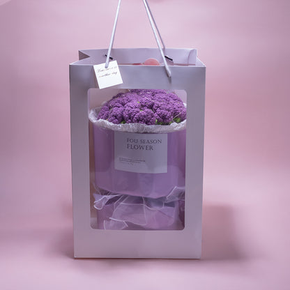 🆕新品上架【梨花瑪雅】💖絕美手工針織毛線葡萄紫色玫瑰花束(須等製作期約7~14天)閨蜜禮物，情人禮物，生日禮物