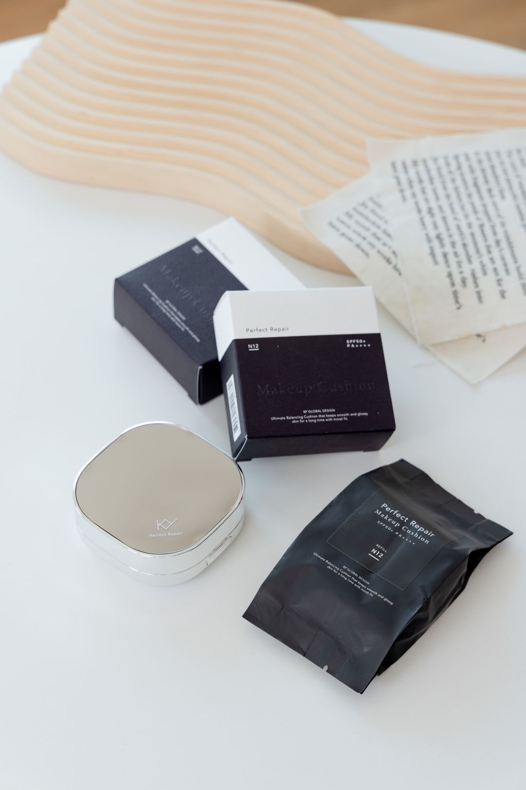 針對亞洲氣候肌膚研發持妝同時保養✨韓國KY無瑕淬亮輕潤氣墊N12 (一盒+二蕊)