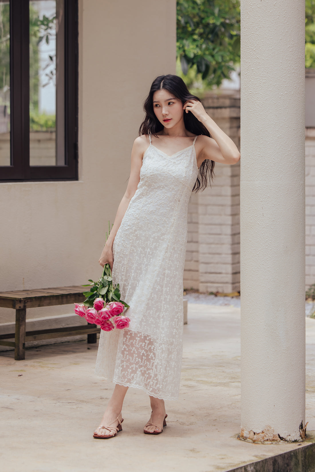 🆕新品上架【梨花瑪雅】實拍選品絕美法式細肩帶氣質重工刺繡高級感修身長洋