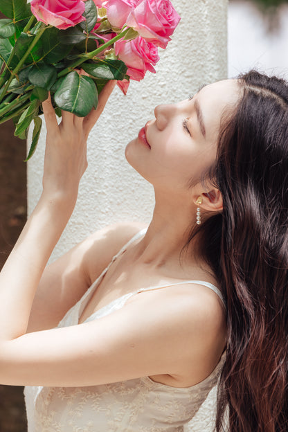 💖新品上架【梨花瑪雅】實拍選品氣質高雅不對稱淡水珍珠耳飾(針式，夾式)