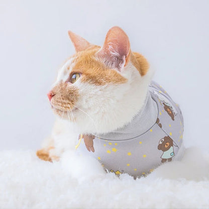 新品上架【梨花娘總代理】🐾日本品牌Solgra 😼術後貼身舒適包覆防舔衣貓貓款XS~M