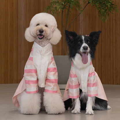 韓國新品上架【梨花娘】🐾BAILEY 🐶秋冬新品 皇室尊貴刺繡流蘇寵物韓服(4色)