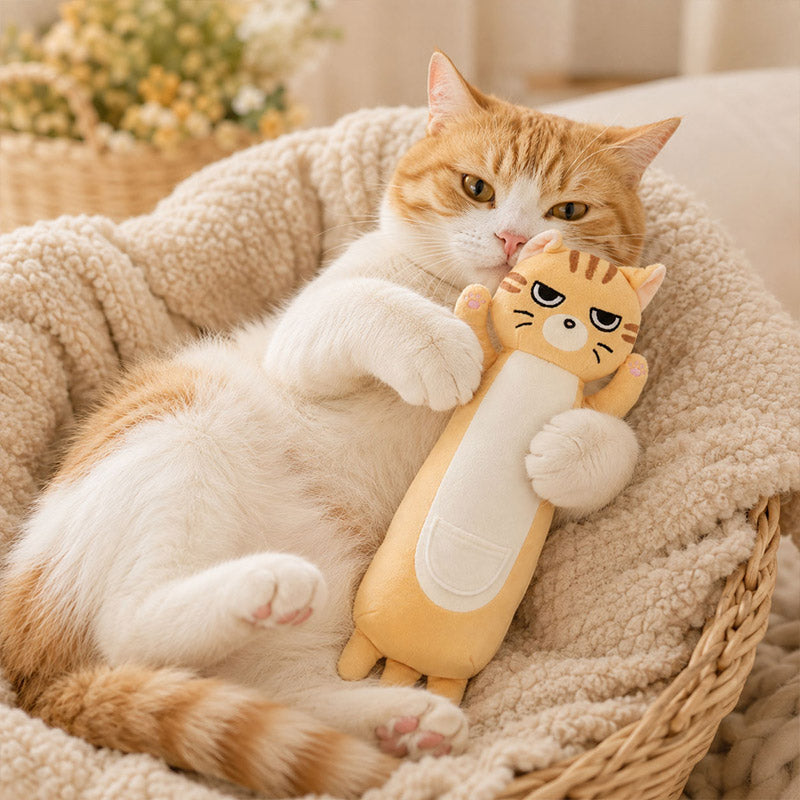 新品上架【梨花娘總代理】🐾日本品牌Solgra😽貓咪抱抱踢｜長條抱枕踢踢玩具(6款)