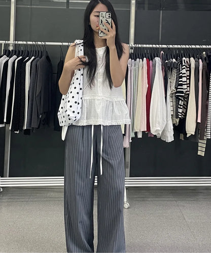 🆕新品上架💖【梨花娘】韓國品牌THE GREEN LAB 法式點點荷葉邊層次上衣+同款小包(2色)