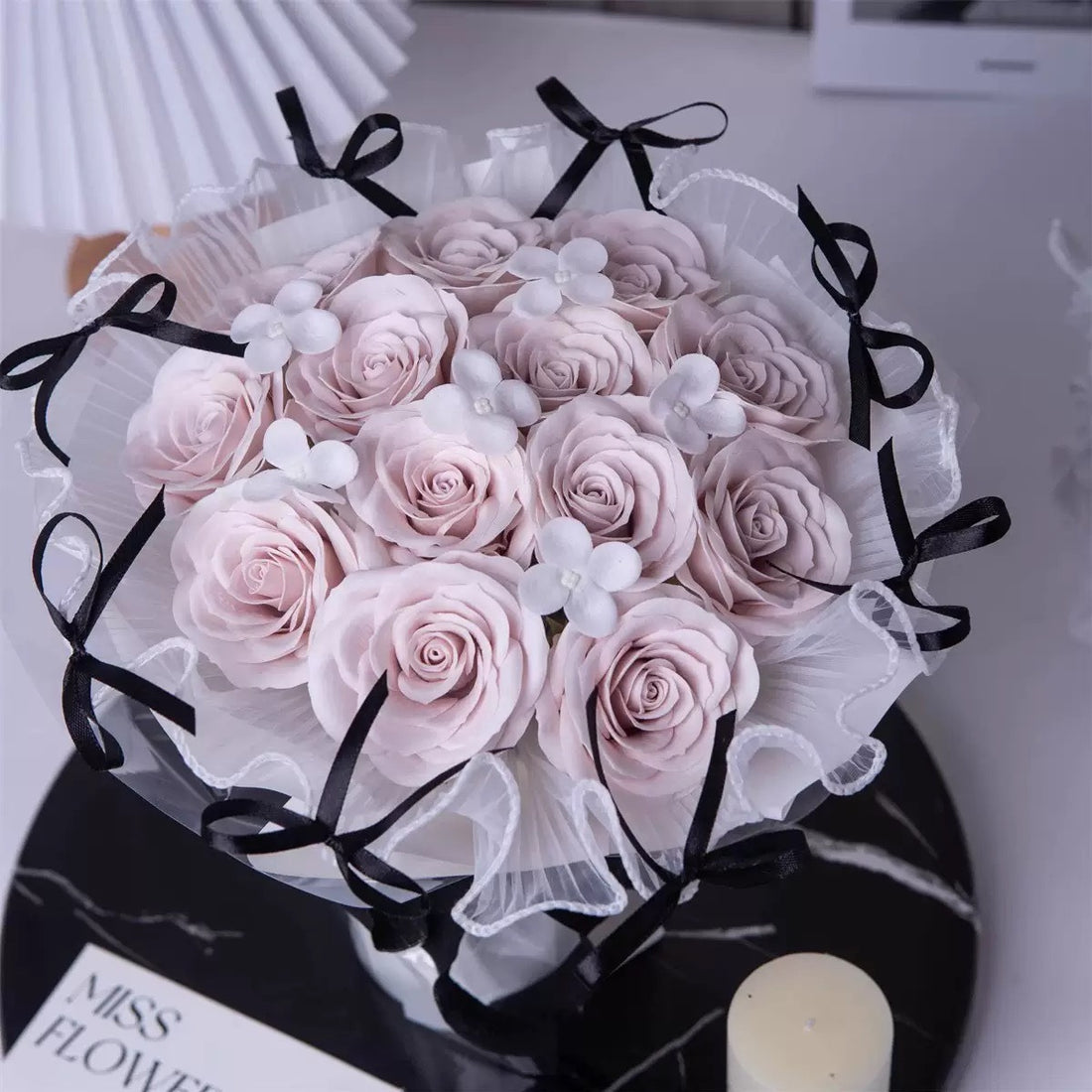 🆕新品上架【梨花瑪雅】🎀超美仿真花肥皂花蝴蝶結浪漫花束(3色)閨蜜禮物,情人禮物