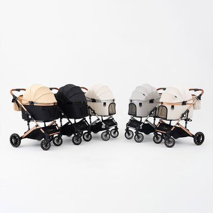 💜新品上架【梨花娘總代理】韓國 GARR Premium 高階寵物推車｜一鍵收車・大輪避震・豪華配件組