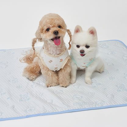 💕【梨花娘總代理】🐾韓國BAILEY ❄️夏日寵物極致降溫雪花泰迪熊圖案摺疊冰涼墊S~L(4色)