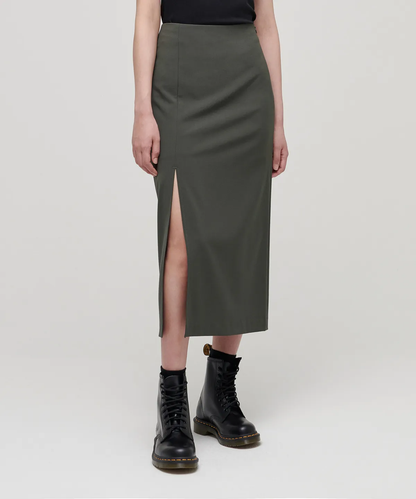 🆕新品上架【梨花娘】韓國Musinsa 💕黃金剪裁高腰優雅開叉長裙(3色)