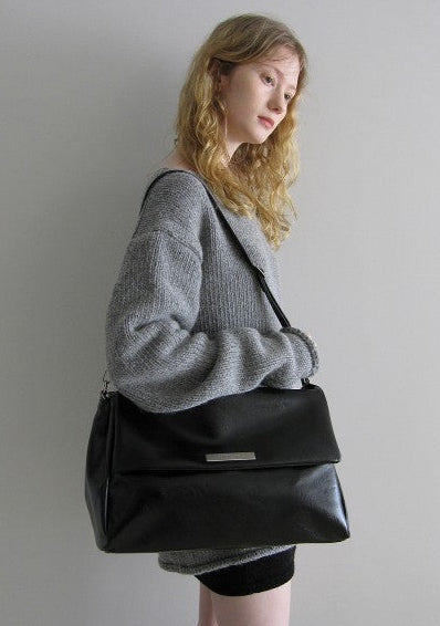 💖韓國品牌DUMARO🆕新品上架【梨花娘】 Braga極簡約大容量尼龍/皮革十字包