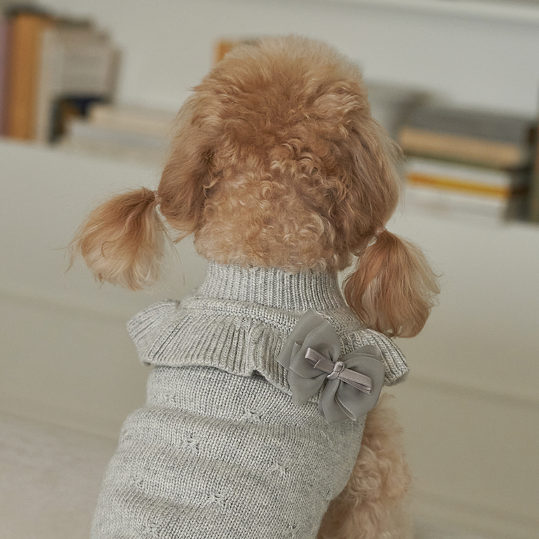 韓國新品上架【梨花娘】🐾BAILEY 🐶韓系柔霧紗感寵物蝴蝶結別針(3色)