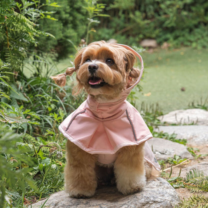 韓國🐾BAILEY💧【梨花娘】新品上架💕貼心可透明帽沿輕薄防水安全反光設計寵物雨衣(3色)