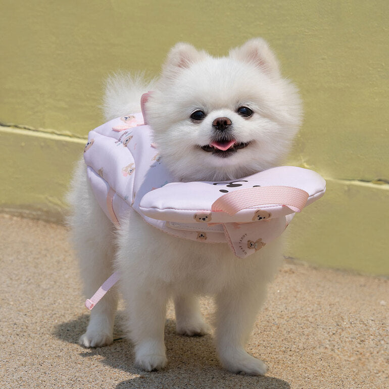 韓國新品上架【梨花娘】🐾BAILEY 🐶夏日馬卡龍色系高浮力清涼透氣寵物漂浮泳衣(3色)